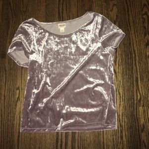 velvet crop t shirt